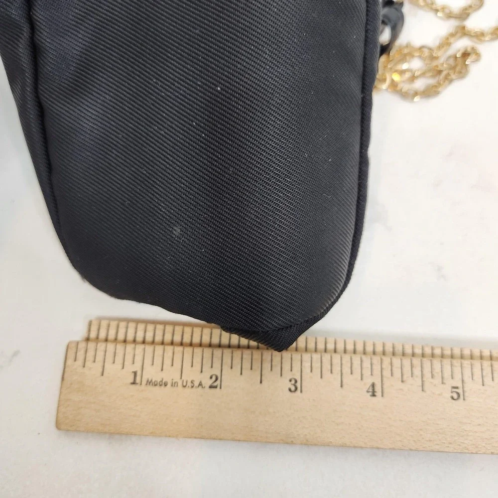 Vtg Y2K COACH Mini Mercer Hobo Bag Black Nylon Chain Strap Gold Hardware Purse